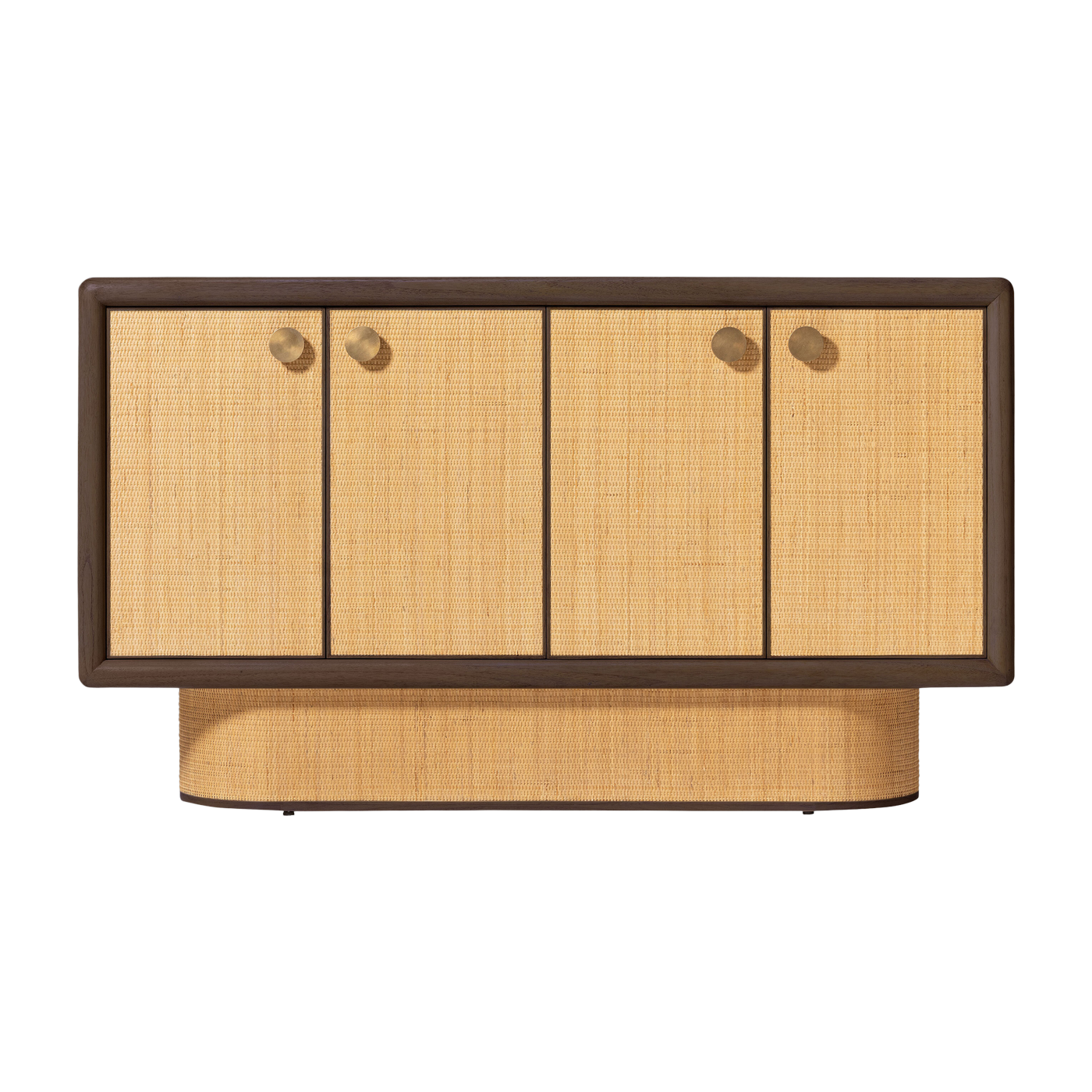 Buffet en bois mindi et rotin 160x92cm Granada - Versmissen