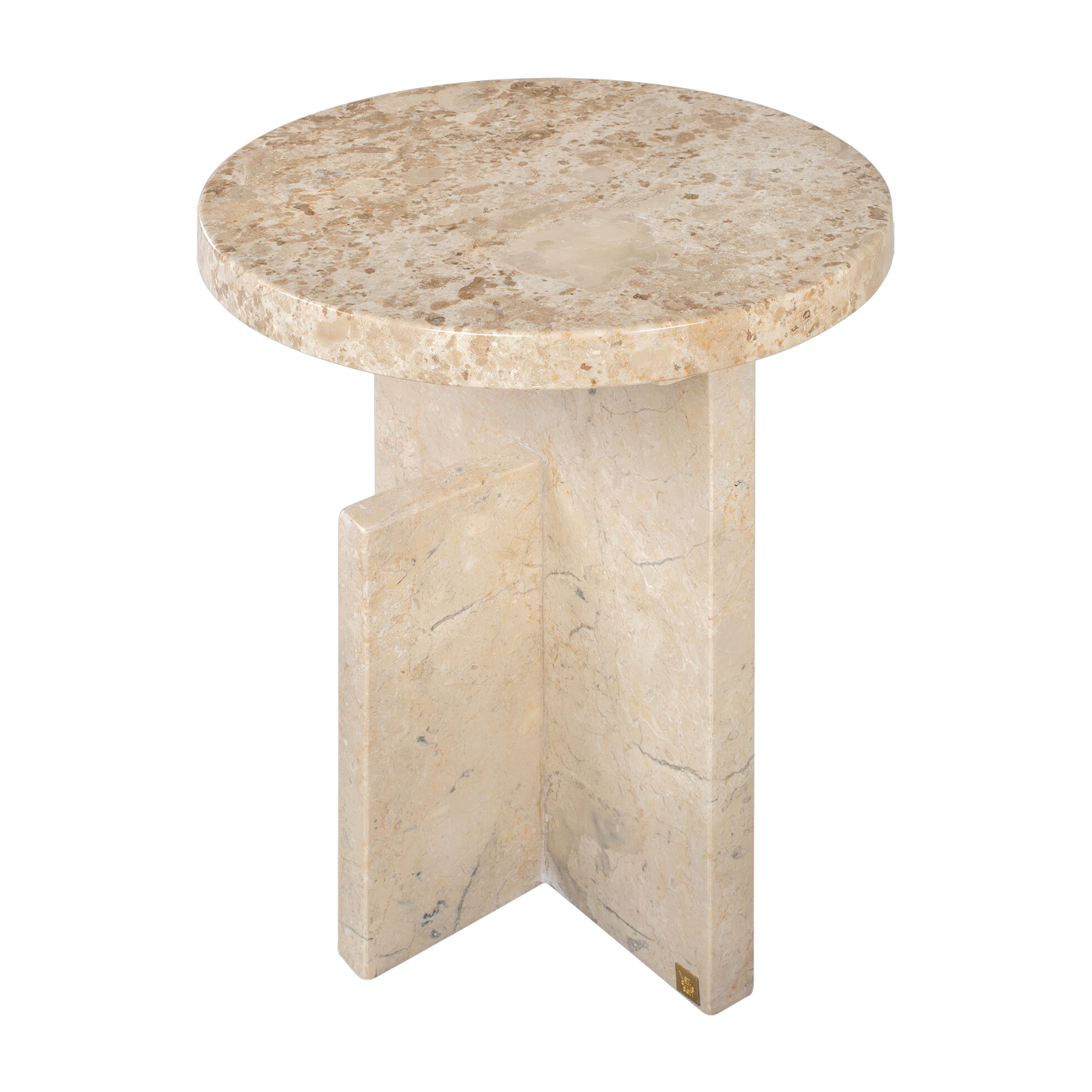 marbre Plus Mesa auxiliar en crema pulido 46x56cm Tommy - Versmissen