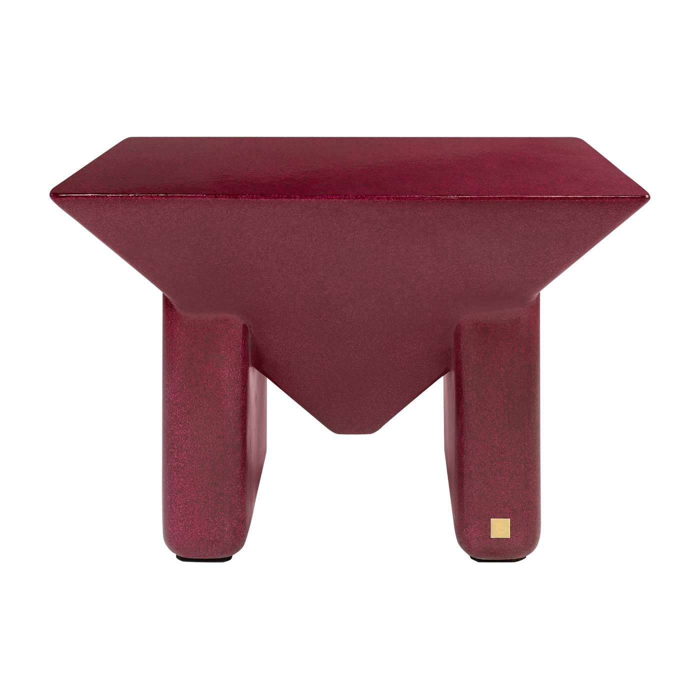 brillant Prism Mesa de centro cuadrada de hormigón reforzado con fibra de vidrio burdeos 60x40cm - Versmissen