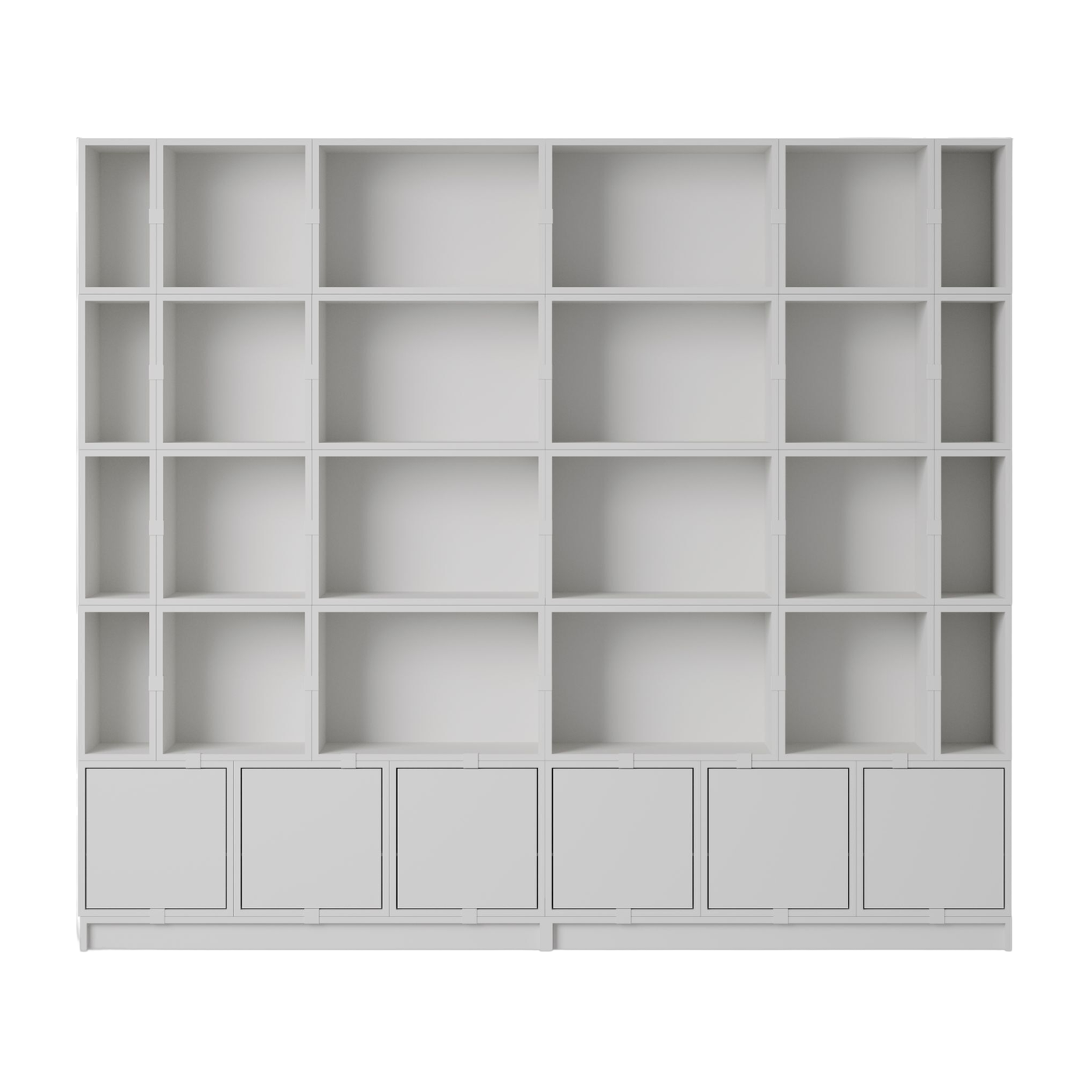 Libreria in legno mdf grigio 262x228cm - Muuto