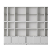 Bibliothèque en bois mdf gris 262x228cm - Muuto