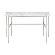Bureau en acier poli et marbre blanc TS - Gubi