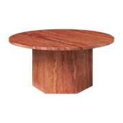 Coffee table ronde in burnt red travertine 80cm Epic - Gubi