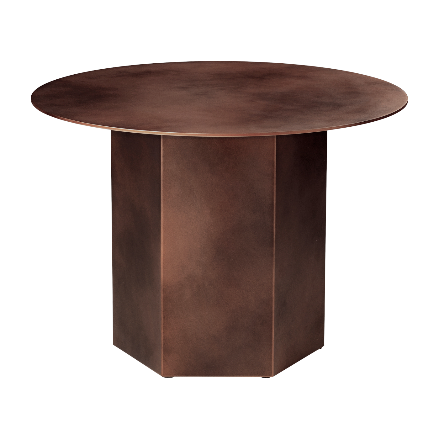 ronde Tavolino in acciaio rosso terra 60 cm Epic - Gubi