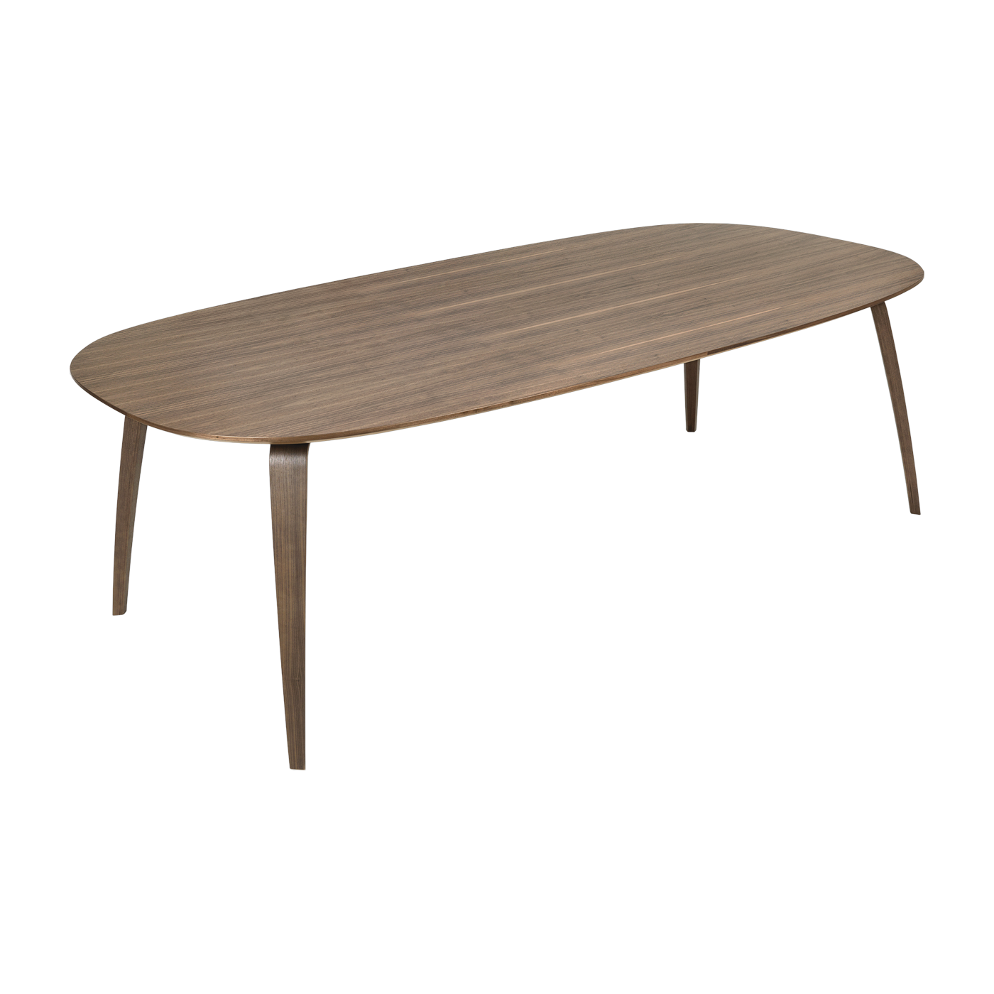 Tavolo da pranzo ellittico 120x230cm laccato in noce - Gubi