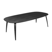 Black stained ash wood dining table 120x230cm Elliptique - Gubi