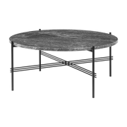 Coffee table ronde in marbre grey 80cm TS - Gubi