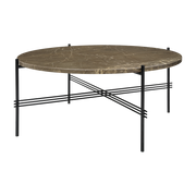 ronde marbre Mesa de centro en marrón 80cm TS - Gubi