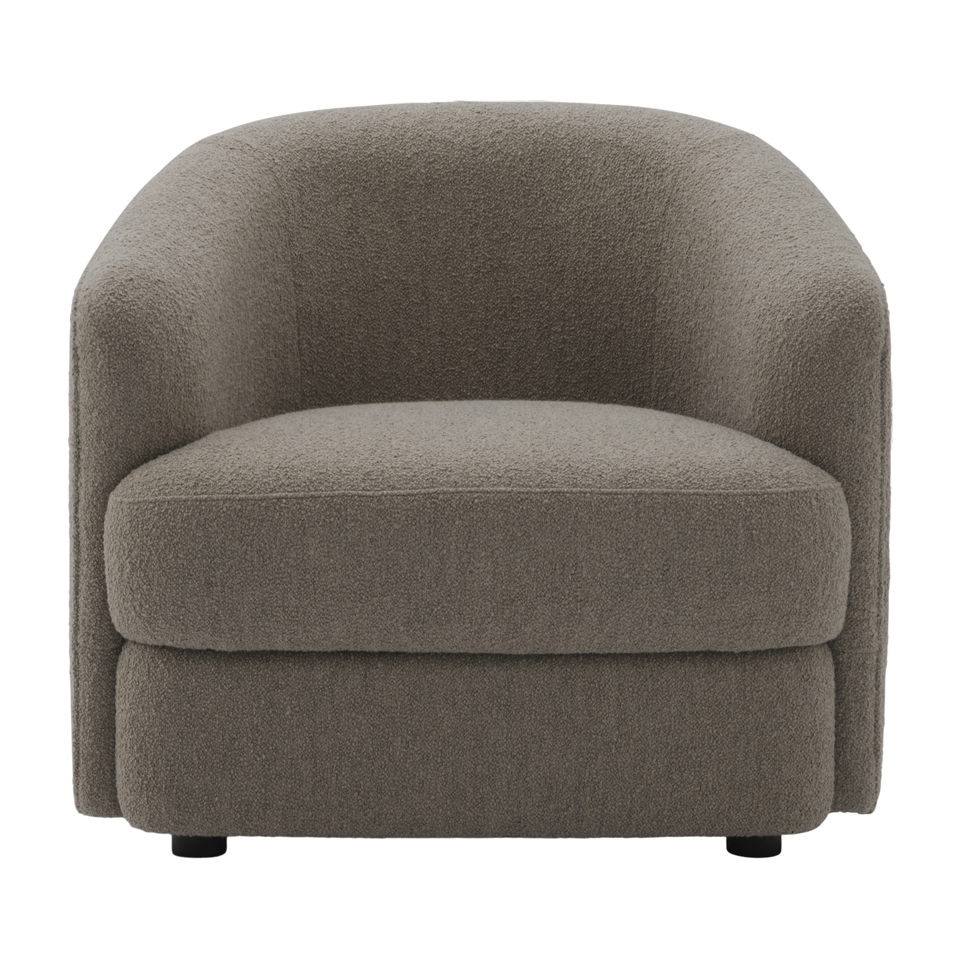 Dark taupe barnum upholstered armchair 73cm Covent Lounge - New Works