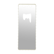 Cream leather rectangular wall mirror 70x180cm Adnet - Gubi
