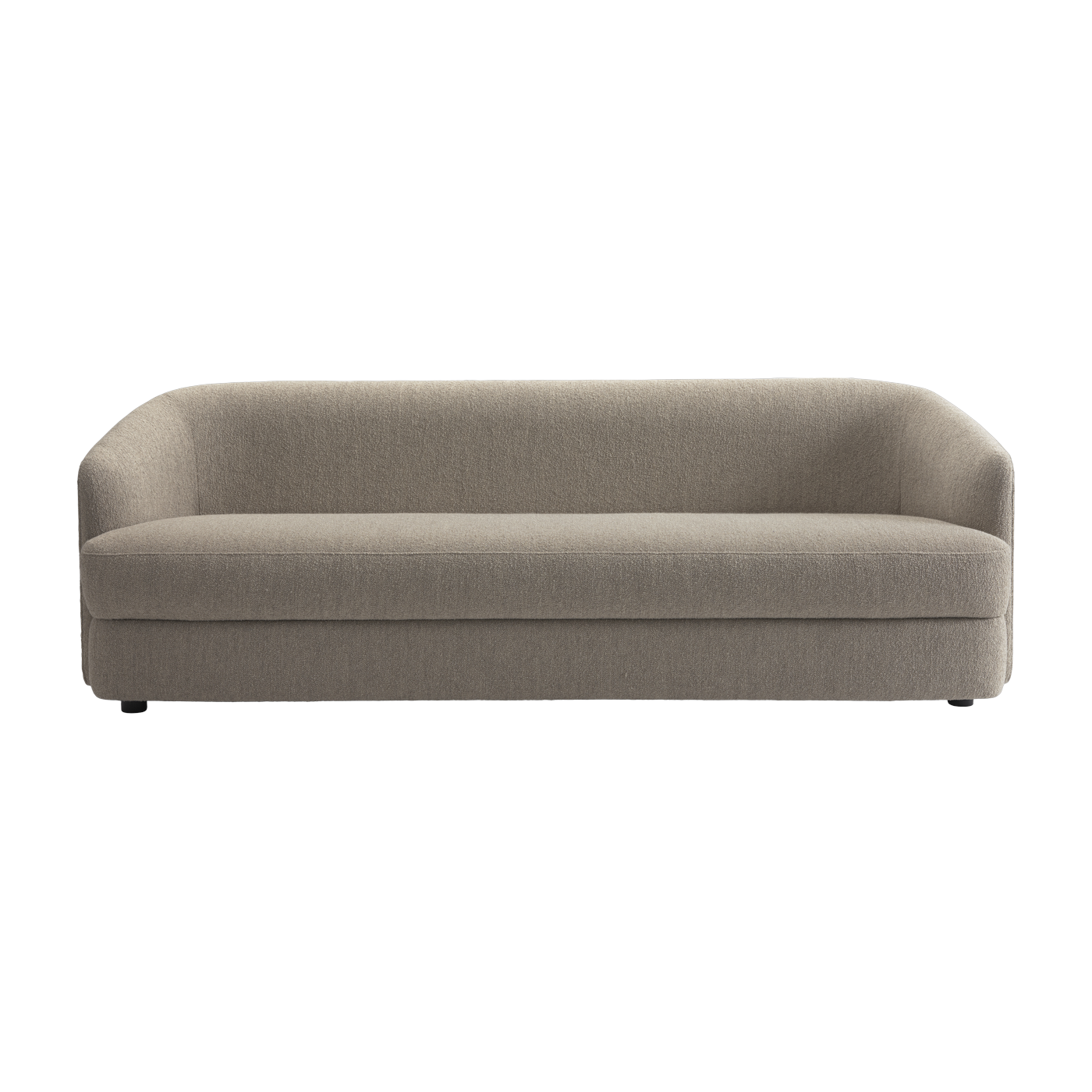 3-seater upholstered straight sofa barnum hemp 220cm Covent - New Works