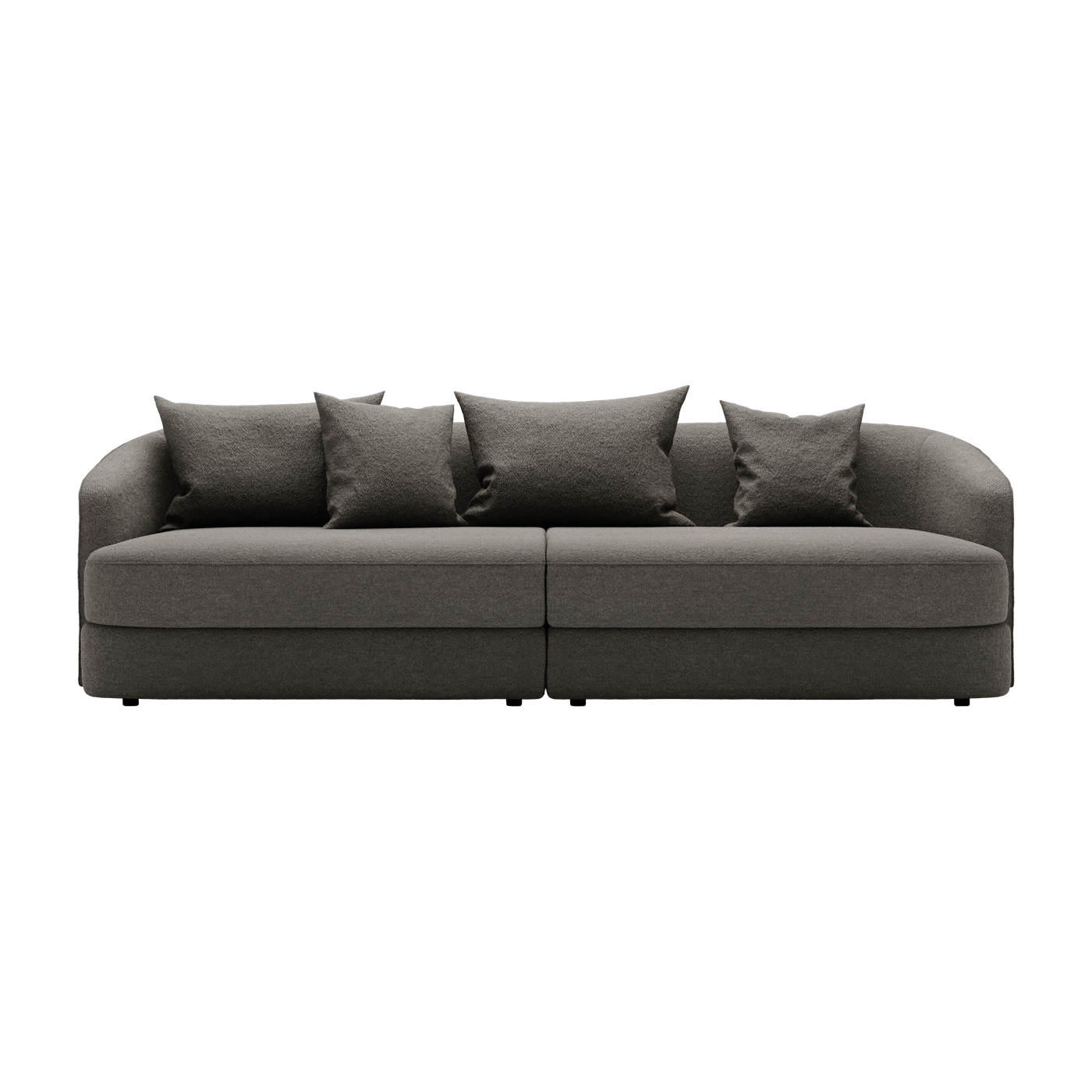 Canapé droit rembourré barnum dark taupe 260cm Covent Residential - New Works