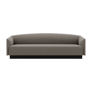 Shore Divano dritto imbottito a 3 posti Linara con piedistallo di 233 cm - New Works