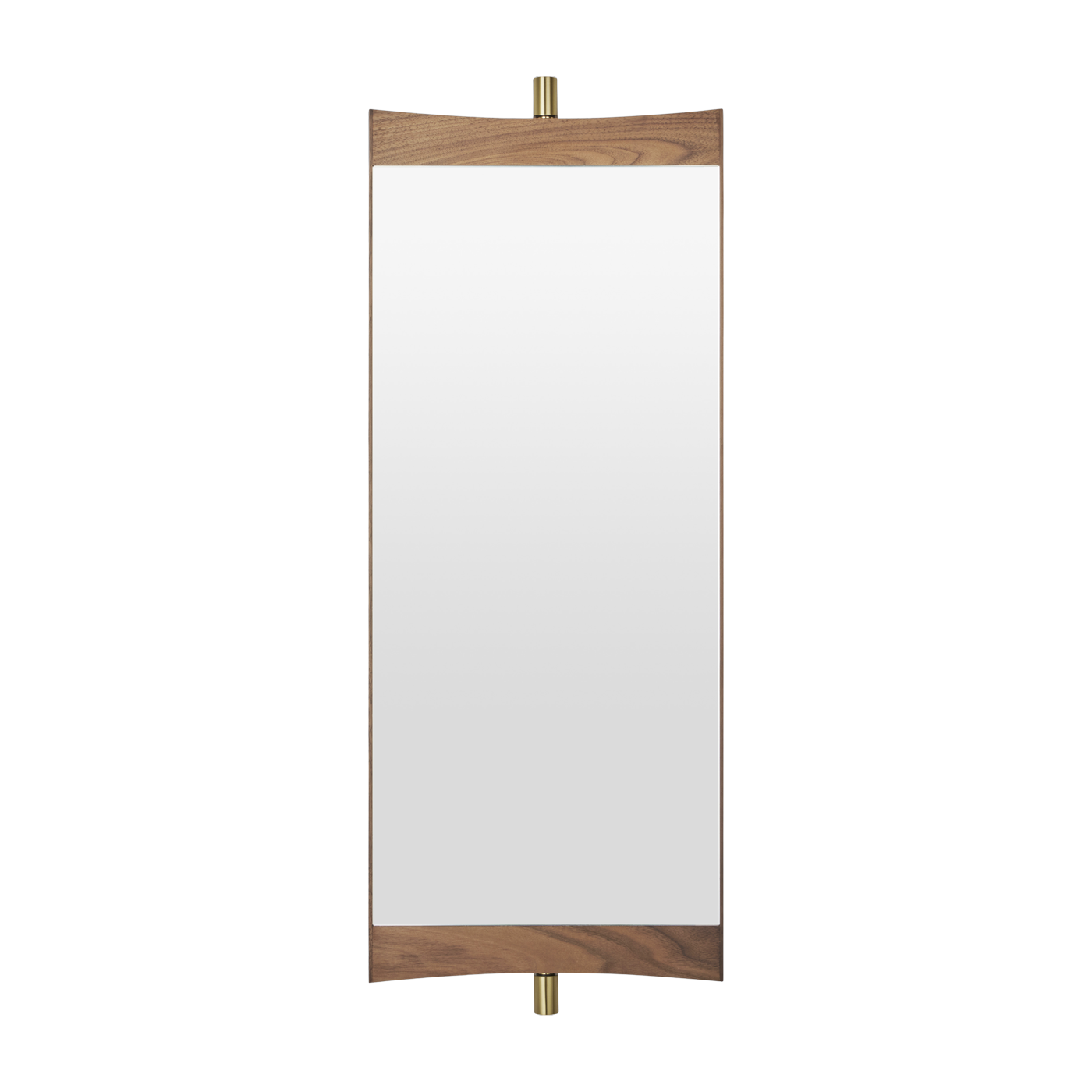 Wandspiegel aus Walnussholz und Messing 47, 5x73, 8cm Vanity 1 - - Gubi