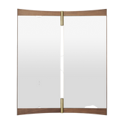 Walnut and brass wall mirror 58. 2x69cm Vanity 2 - Gubi