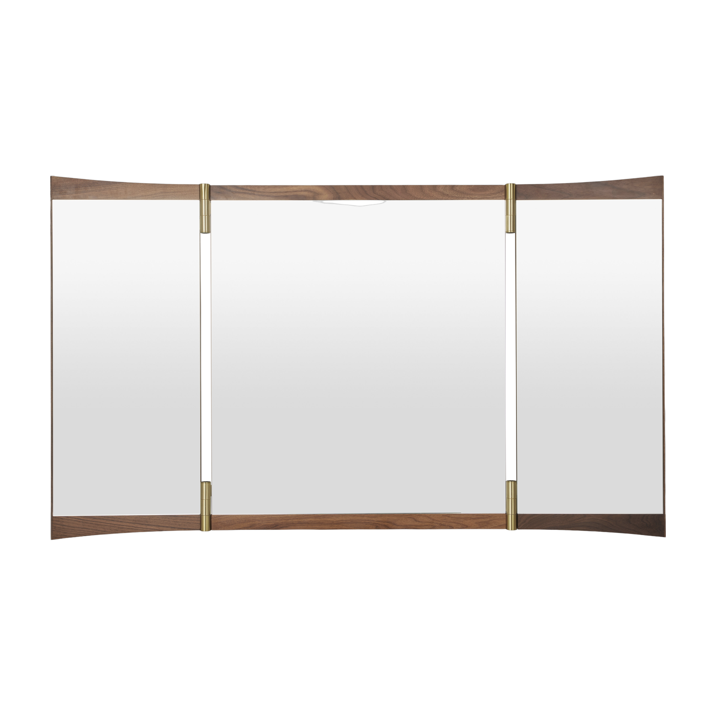 Wandspiegel aus Walnussholz und Messing 116, 6x69cm Vanity 3 - - Gubi