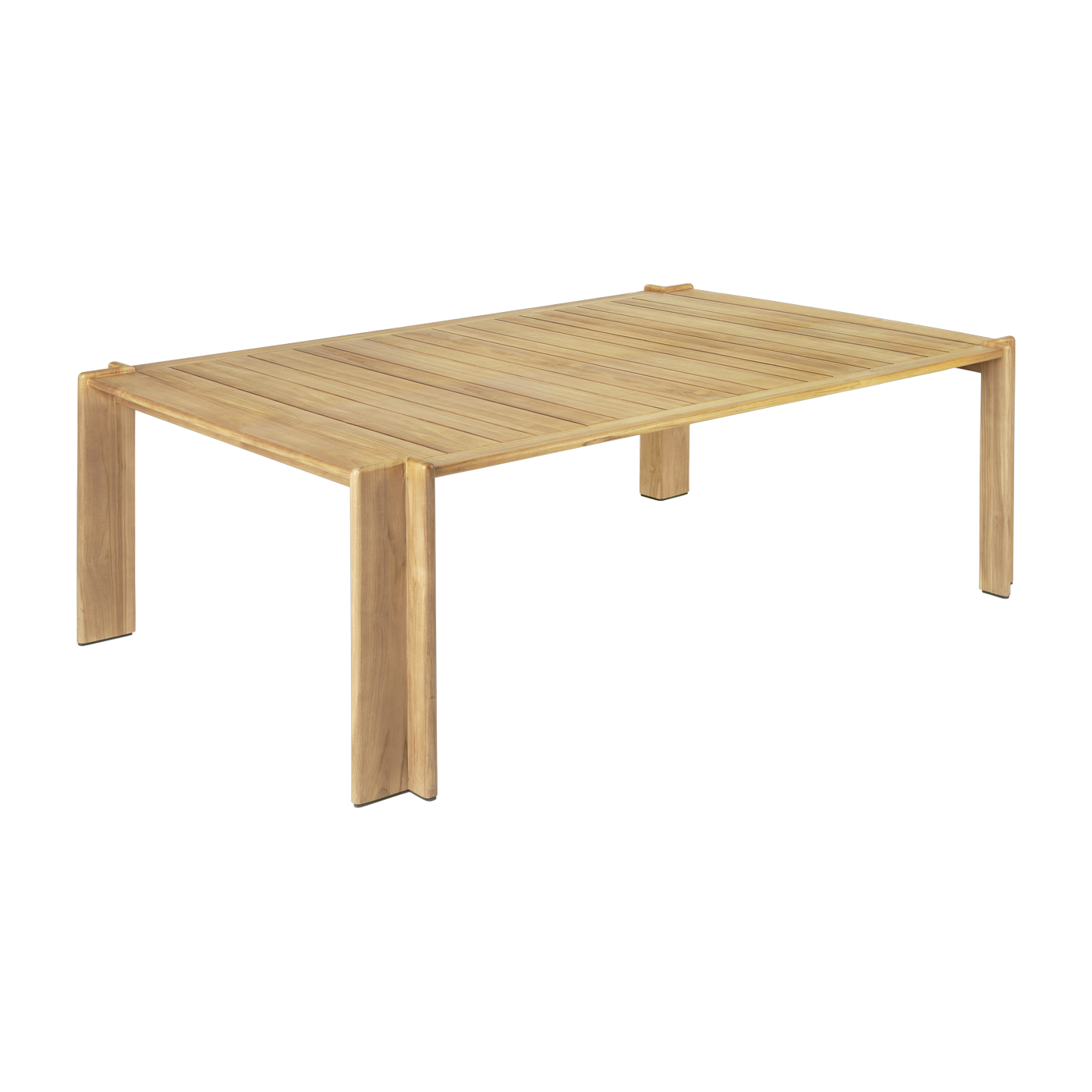 Rechteckiger Esstisch aus natürlichem Teakholz 209x105cm Atmosfera - - Gubi