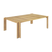 Table à manger rectangulaire en teck naturel 209x105cm Atmosfera - Gubi