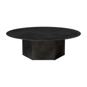 Coffee table ronde in midnight black steel 110cm Epic - Gubi