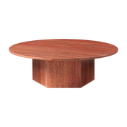ronde Mesa de centro de travertino rojo quemado 110cm Epic - Gubi