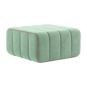 Modul aus hellgrünem Barcelona-Velours 68x34cm Curt - -. Ambivalenz