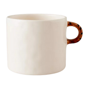 White ceramic mug with tiger handle - Anna + Nina