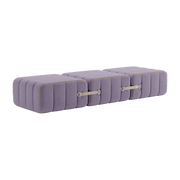 Banc modulable en tissu dama lilas 204x68x34cm Curt - Ambivalenz