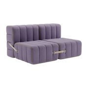Modulsofa 2-Sitzer Stoff Dama lila 136x102x68cm Curt - -. Ambivalenz