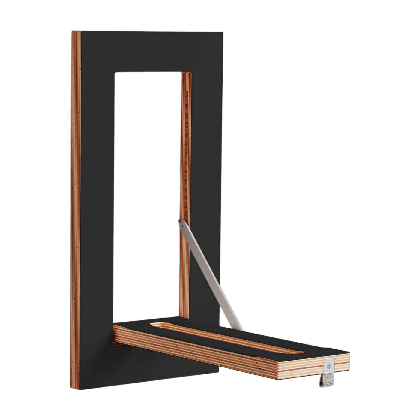 Tringle à vêtements en bouleau teinté noir 20x40cm Hängrail Fläpps - Ambivalenz