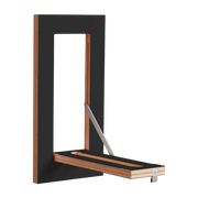 Black stained birch clothes rail 20x40cm Hängrail Fläpps - Ambivalenz
