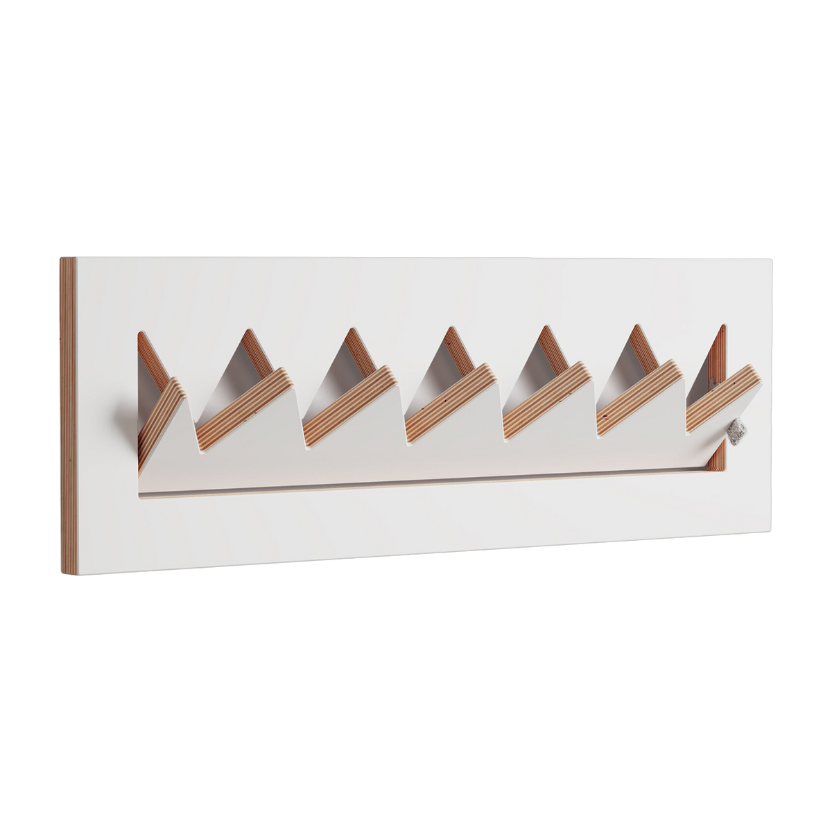 Porte-manteaux en bouleau teinté blanc 60x20cm Fläpps Crownhäng - Ambivalenz