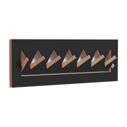 Black stained birch coat rack 60x20cm Fläpps Crownhäng - Ambivalenz