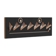 Black stained birch coat rack 60x20cm Fläpps Monsterhäng - Ambivalenz