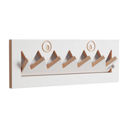 Perchero de abedul teñido de blanco 60x20cm Fläpps Monsterhäng - Ambivalenz