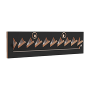 Black stained birch coat rack 80x20cm Fläpps Monsterhäng - Ambivalenz