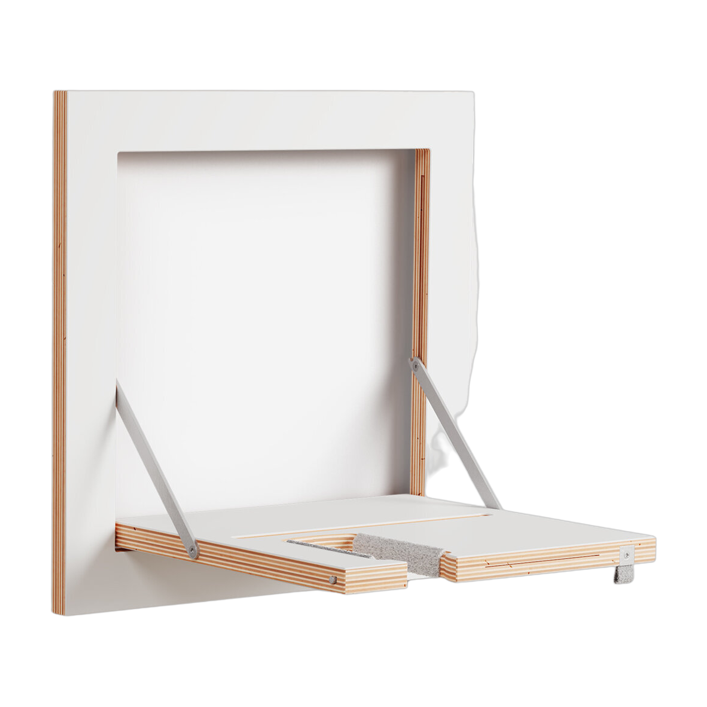 Gitarren-Wandhalter aus weiß gebeizter Birke 40x40cm Fläpps -. Ambivalenz