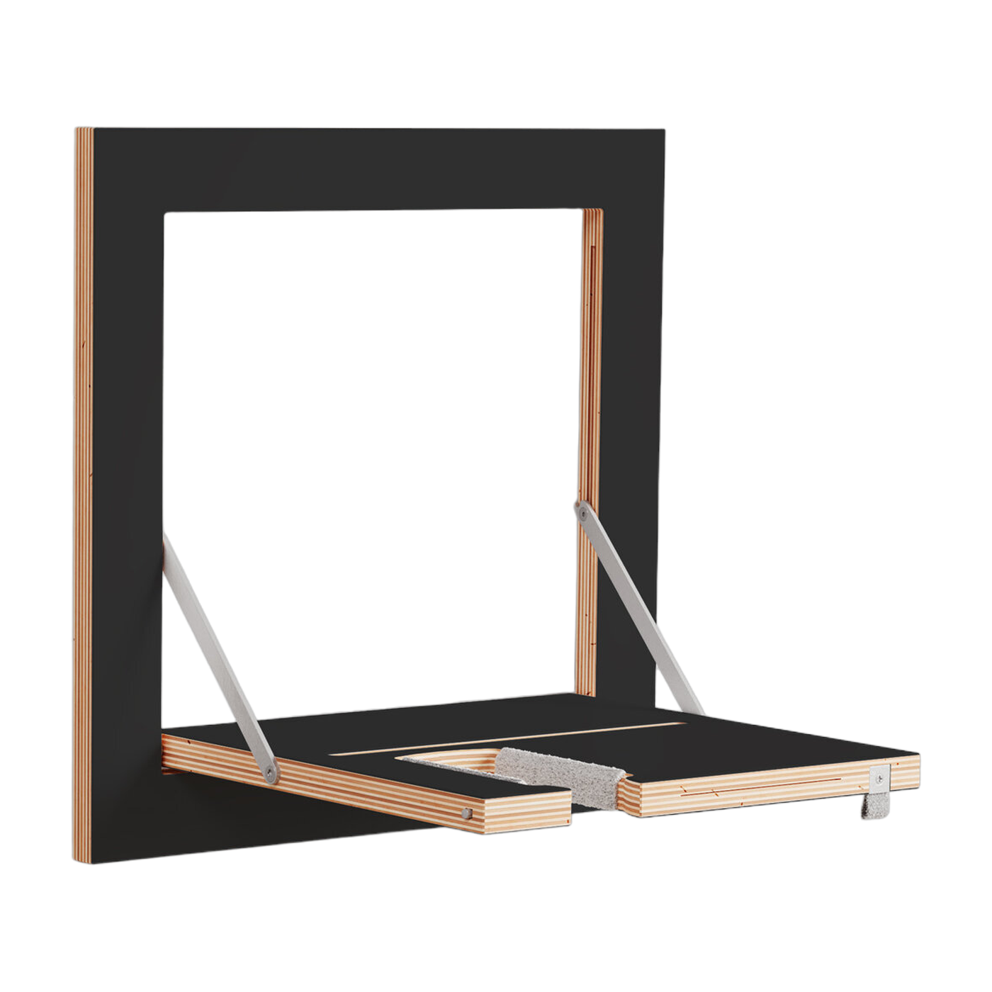 Gitarren-Wandhalter aus schwarz gebeizter Birke 40x40cm Fläpps - Ambivalenz