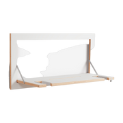 Wall-mounted guitar rack in white-stained birch 80x40cm Fläpps - Ambivalenz