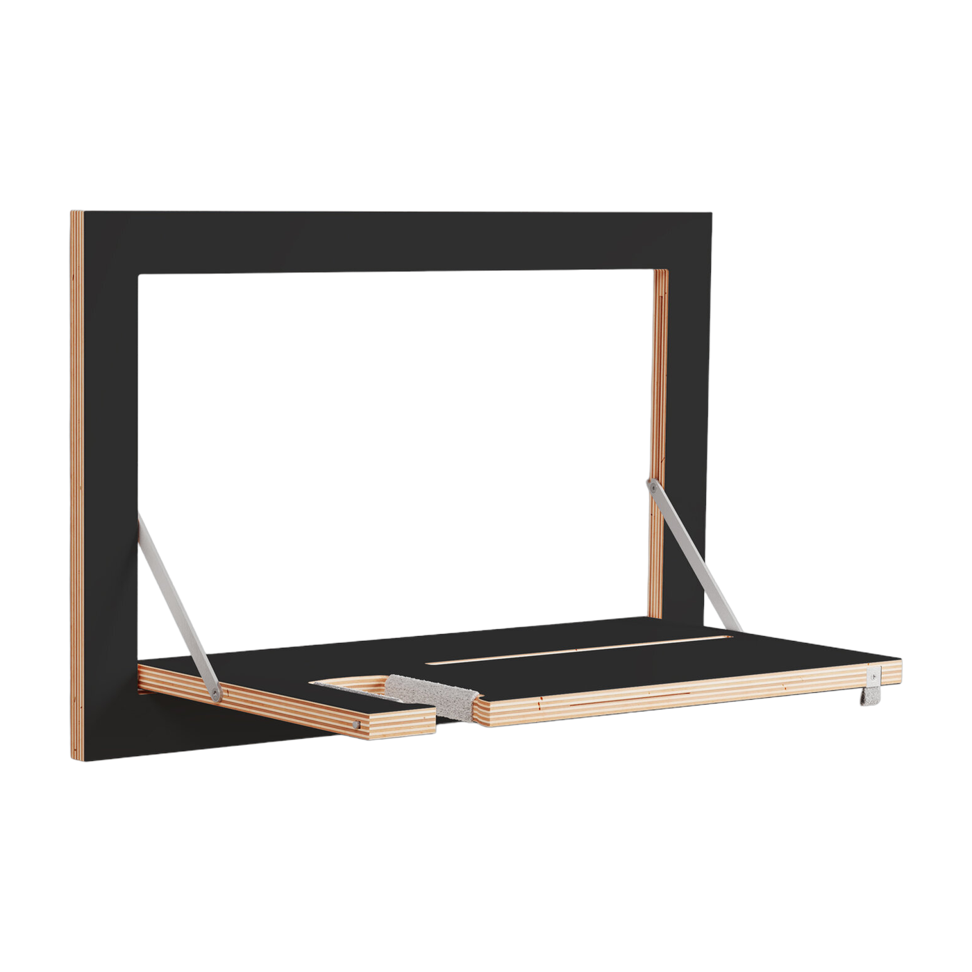 Gitarren-Wandhalter aus schwarz gebeizter Birke 60x40cm Fläpps -. Ambivalenz