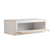 Console murale en bouleau teinté blanc 80x27x40cm Fläpps Box - Ambivalenz