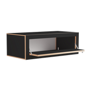 Box Consolle a muro in betulla tinta nera 80x27x40cm Fläpps - Ambivalenz