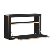 Bureau black stained birch wall 80x50x20cm Fläpps Box - Ambivalenz