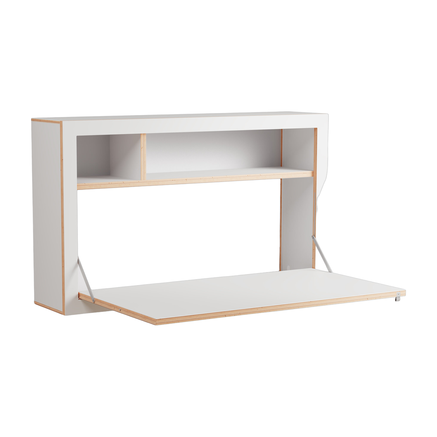 Bureau Box parete attrezzata in betulla tinta bianco 100x60x20cm Fläpps - Ambivalenz