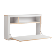Bureau white stained birch wall 100x60x20cm Fläpps Box - Ambivalenz