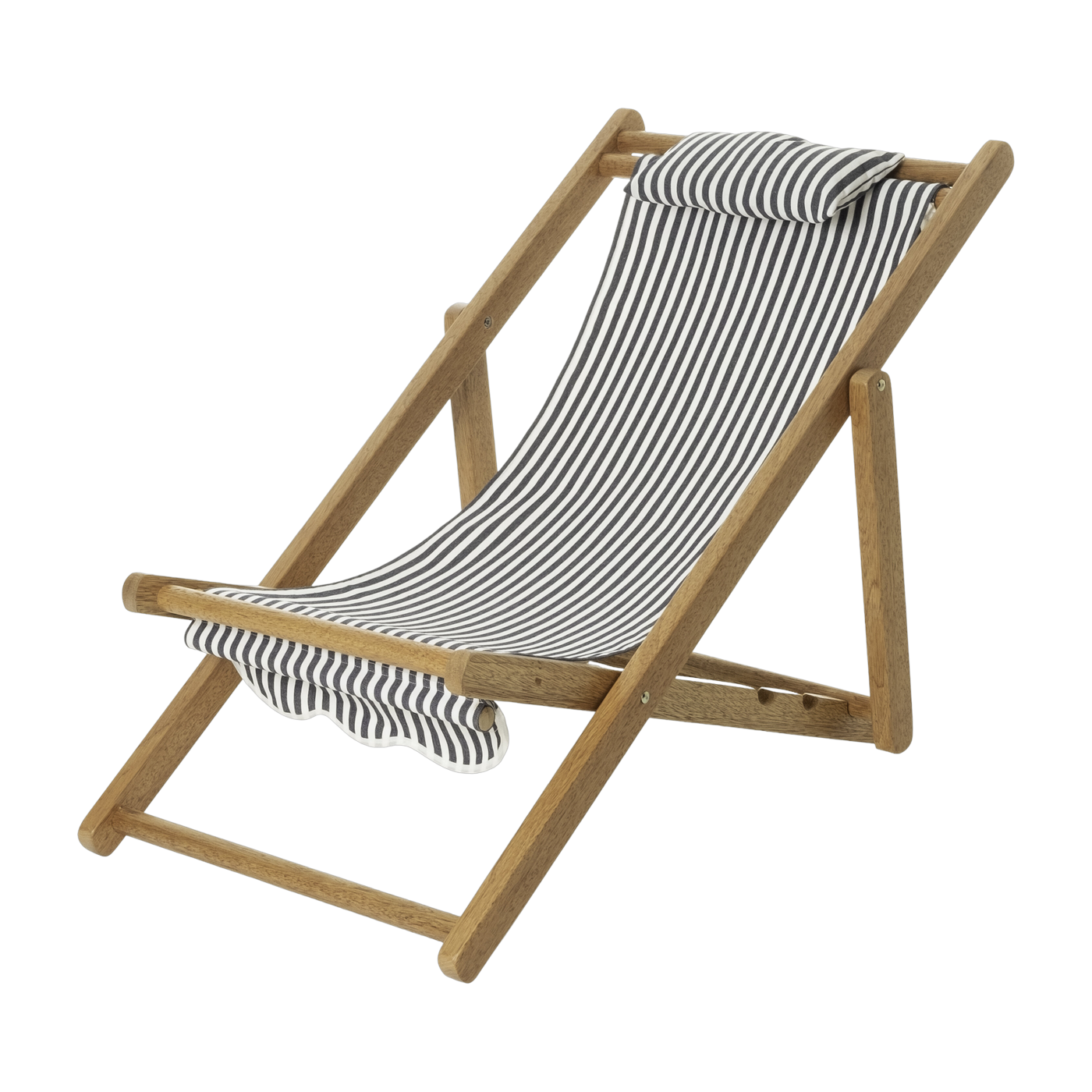 Silla azul con finas rayas blancas Laurens - Business & Pleasure