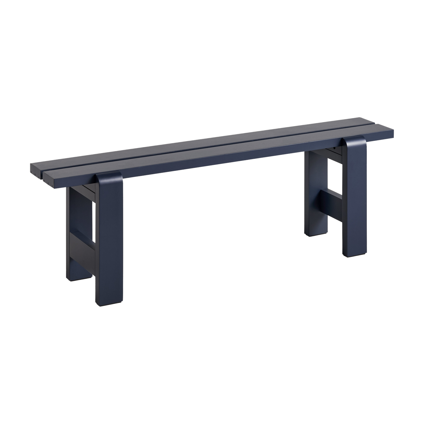 Banc en pin laqué bleu métal 111 x 23 x 45 cm Weekday - Hay