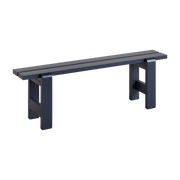 Blue lacquered pine bench 111 x 23 x 45 cm Weekday - Hay