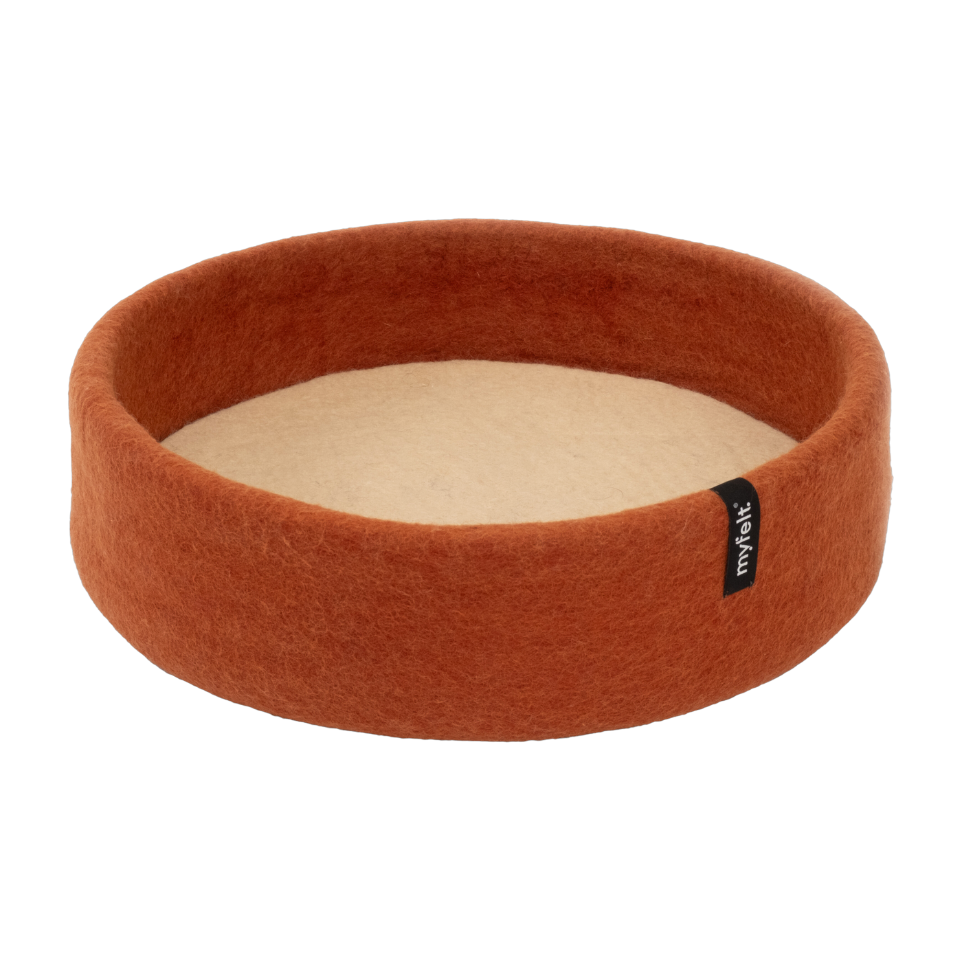 Lora Cesta redonda para gatos en lana óxido y beige 40cm - Myfelt