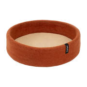 Panier rond pour chat en laine rouille et beige 40cm Lora - Myfelt