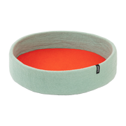 Turquoise and orange wool round dog bed 60cm Fine - Myfelt